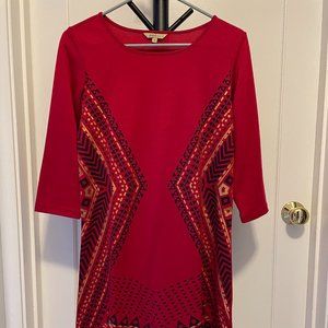 Red Dress W/ Geometric Patterns